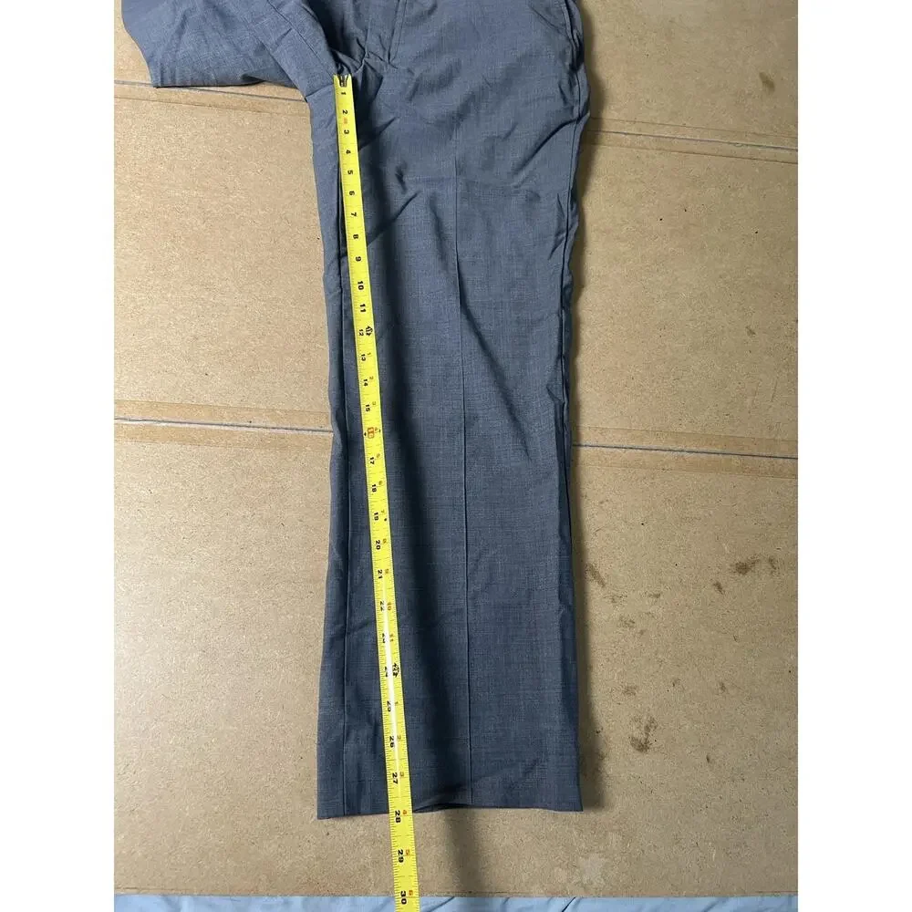 Brooks Brothers Pants Mens 34x34 Gray Dress Wool-Blend Fitzgerald Fit Slim